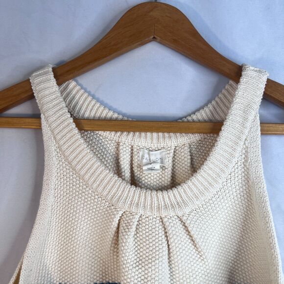 Caslon Retro 80s 90s Knit Colorful Striped Sleeveless Sweater Tank Size MD - Picture 3 of 9